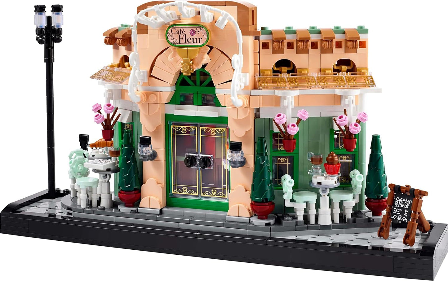 Francouzská kavárna LEGO Icons - Dekorace do obývacího pokoje nebo kanceláře - Stavebnice pro dospělé včetně malebné fasády, závěsného květináče a židlí - Dárek pro muže a ženy 10362 Stavebnice Besuche den LEGO-Store