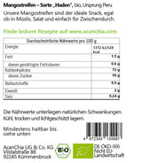 Mango strips - odrůda "Haden" - sušené - bio - raw food kvalita - 400 g Dehydrované produkty Naty Shop