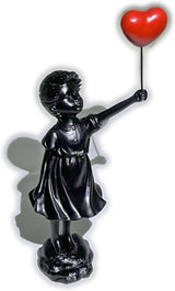 Roztomilá balónová dívka Pryskyřičná plastika Domácí dekor Socha Banksy Červené srdce Dívka balónová postava Moderní umělecká plastika pro stolní police Dekor Sochy a plastiky Naty Shop