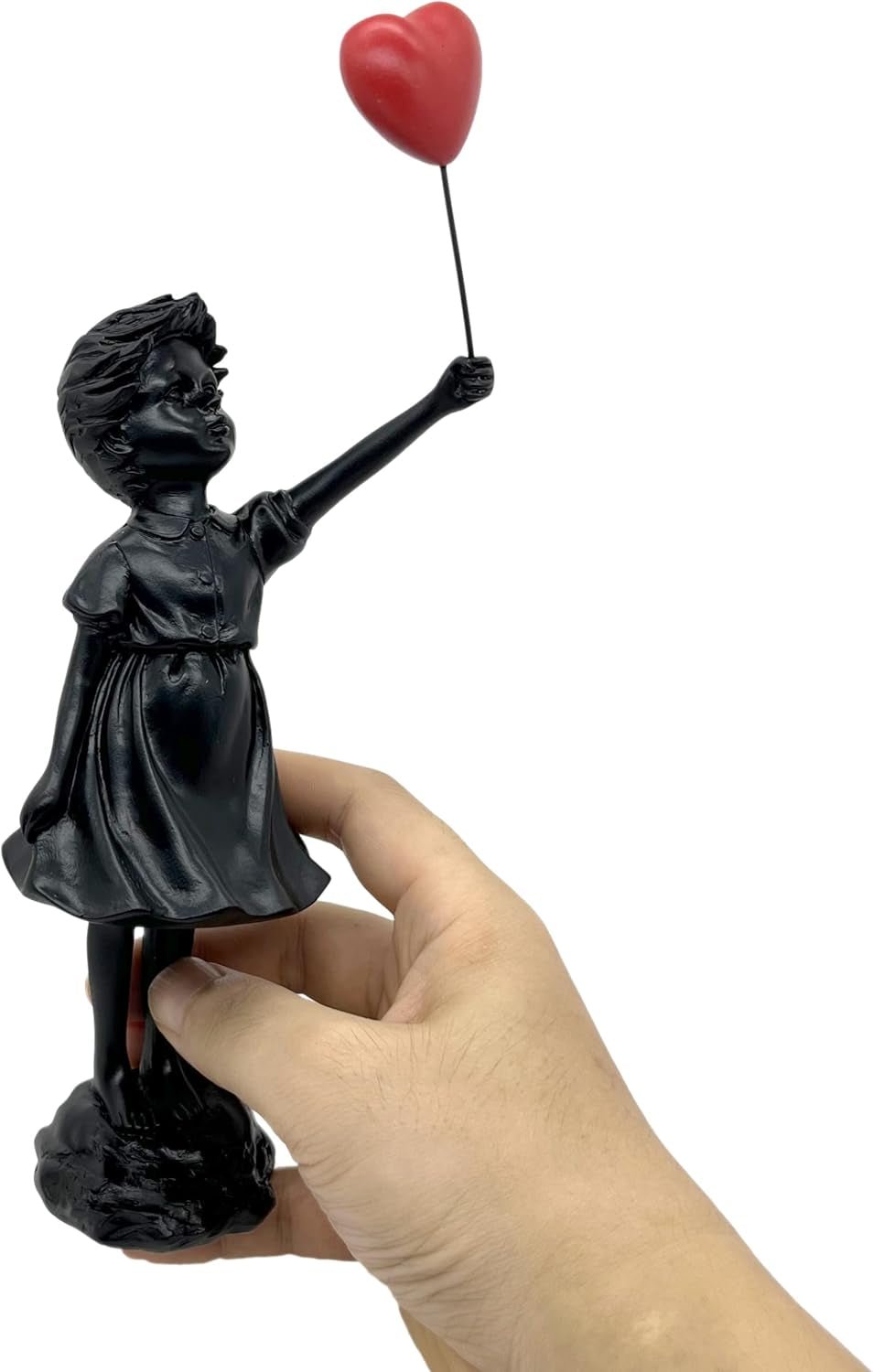 Roztomilá balónová dívka Pryskyřičná plastika Domácí dekor Socha Banksy Červené srdce Dívka balónová postava Moderní umělecká plastika pro stolní police Dekor Sochy a plastiky Naty Shop