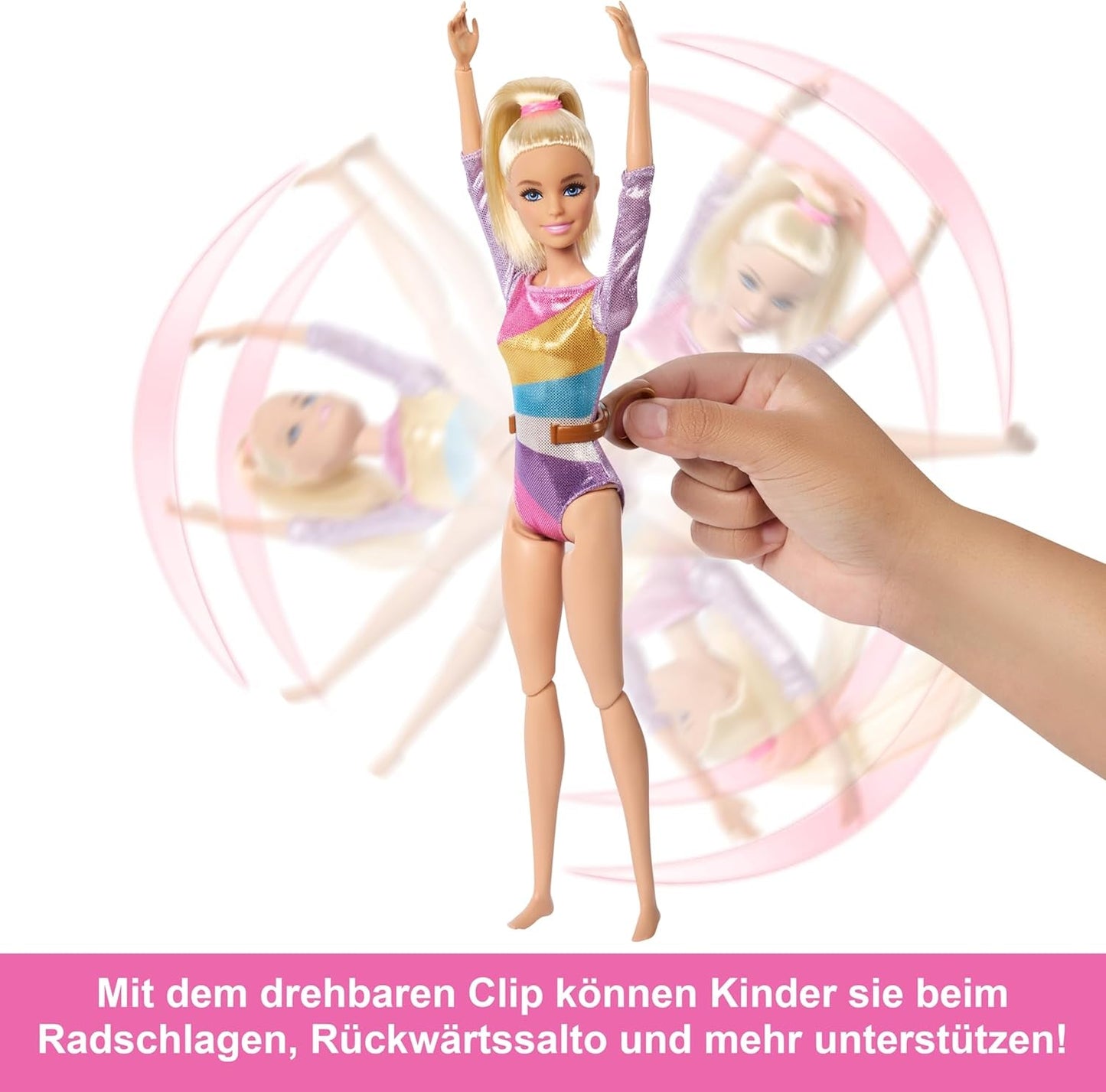 Zábavná herní sada Barbie Gymnastics s kladinou a 10+ tematickými dílky pro vítězné příběhy, HRG52