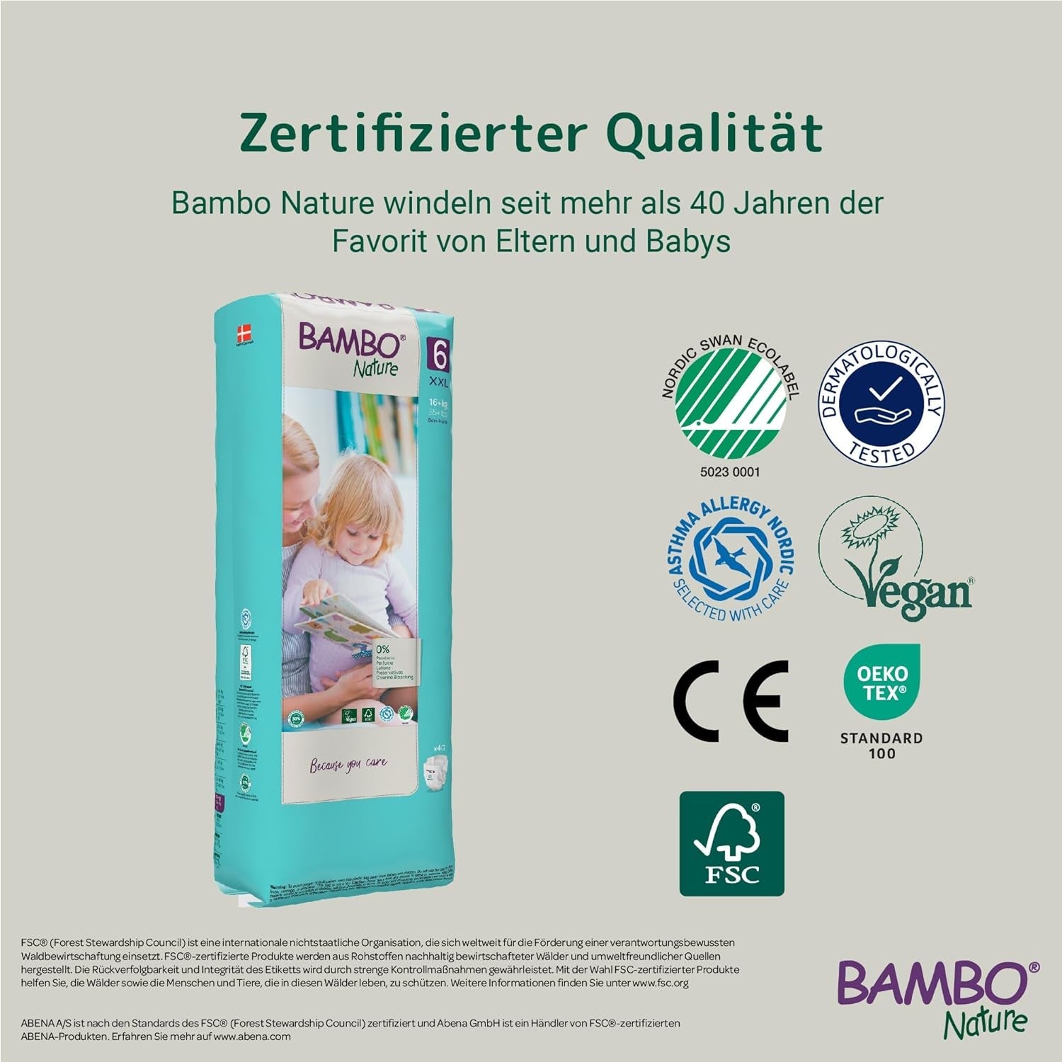Bambo Nature Premium Eco plenky, velikost 6, 1,63 kg