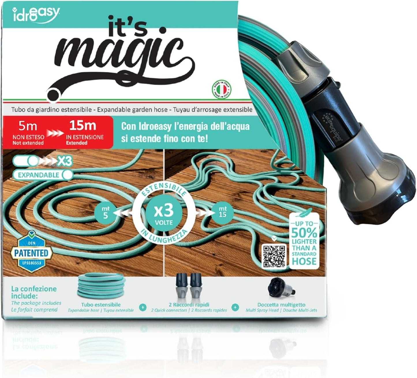 Magic Soft Smart 22,5 metru – zahradní zavlažovací trubka, proti uzlům, proti kroucení, vodní hadice