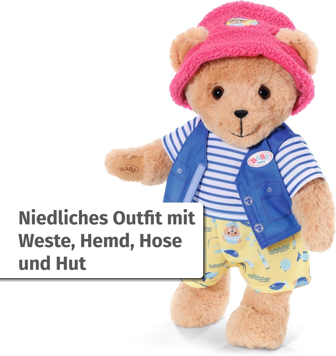 Kostým Baby Born Teddy Angler s rybářským prutem pro panenky 43 cm a medvídka, 835982 Zapf Creation