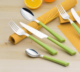 JANE příbory, leštěná nerez 18/0, zelené plastové rukojeti, 24 kusů Kitchen Naty Shop