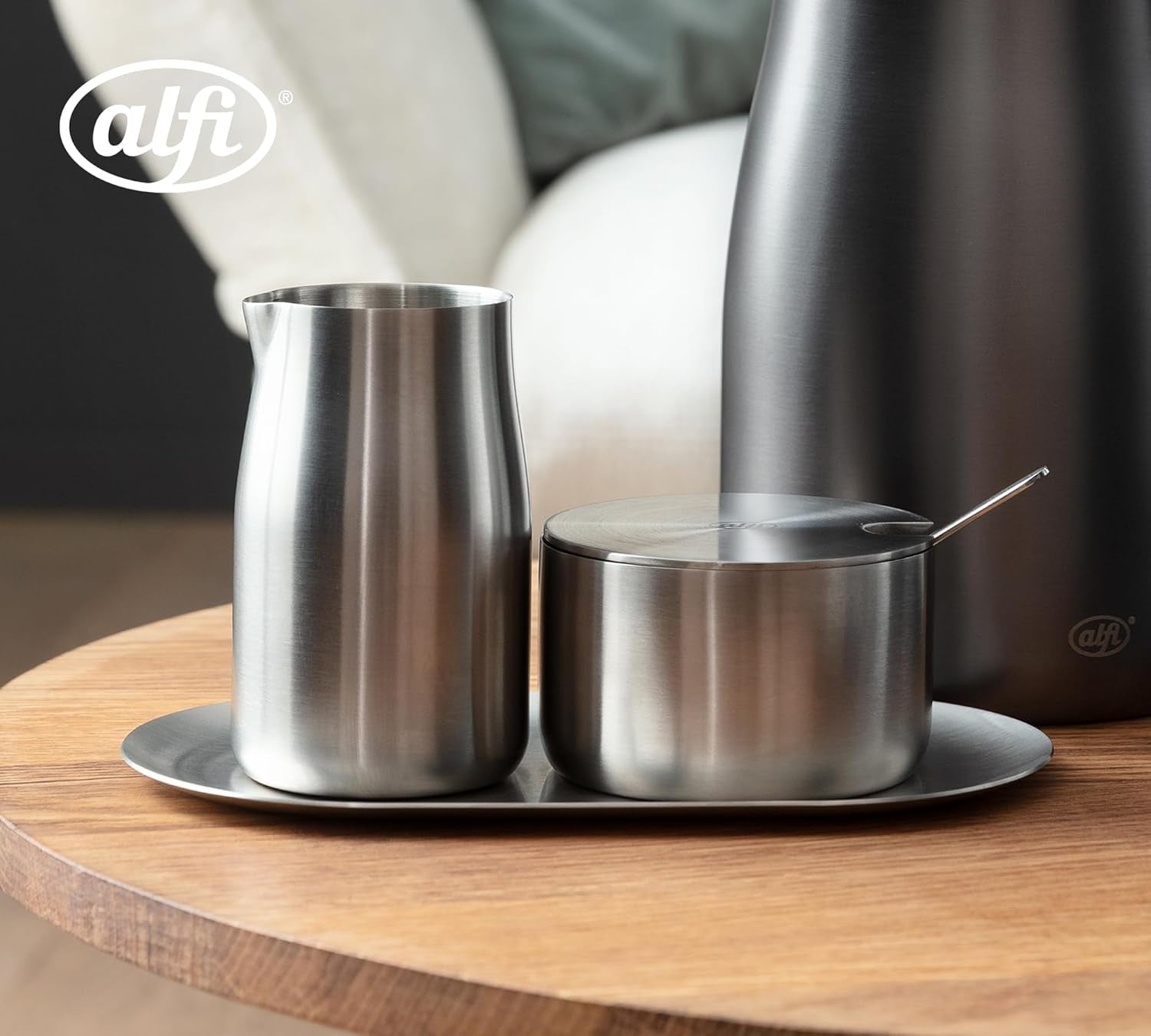 ALFI SADA MLÉKA A CUKRU, matný povrch, vysoce kvalitní nerezová sada mléka a cukru, elegantní design, vhodné do myčky, odolná