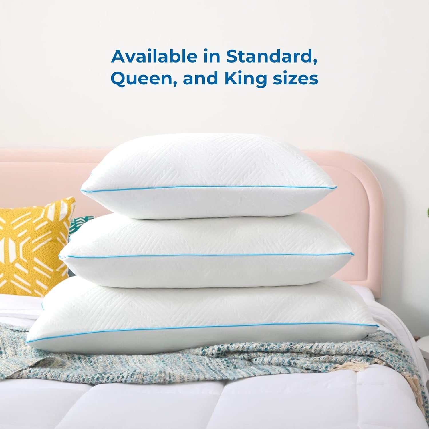 Linenspa White Standard Gel Memory Foam Polštář Naty Shop Standard Pillows