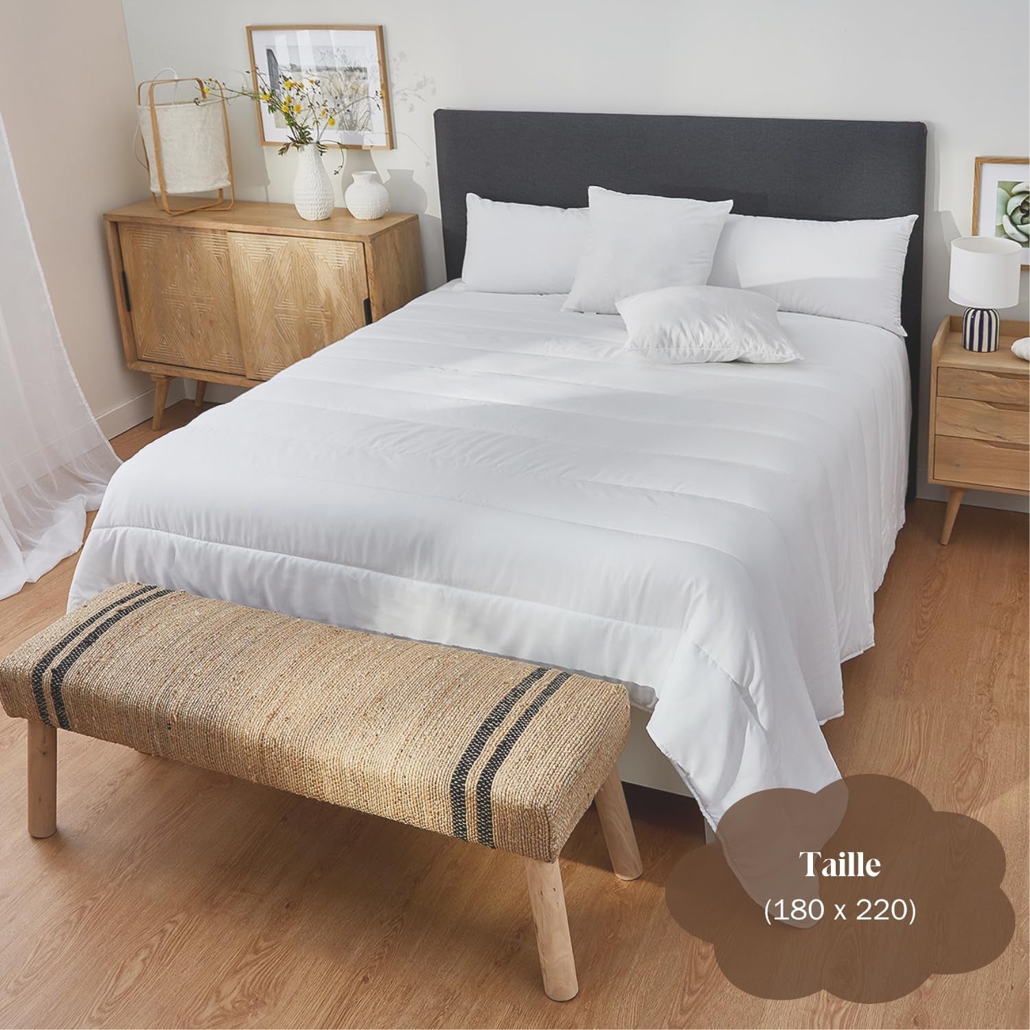 Pikolin Home - Přizpůsobitelné prostěradlo ze 100% bavlny, prodyšné, trvanlivé a odolné Přikrývky a přikrývky Naty Shop