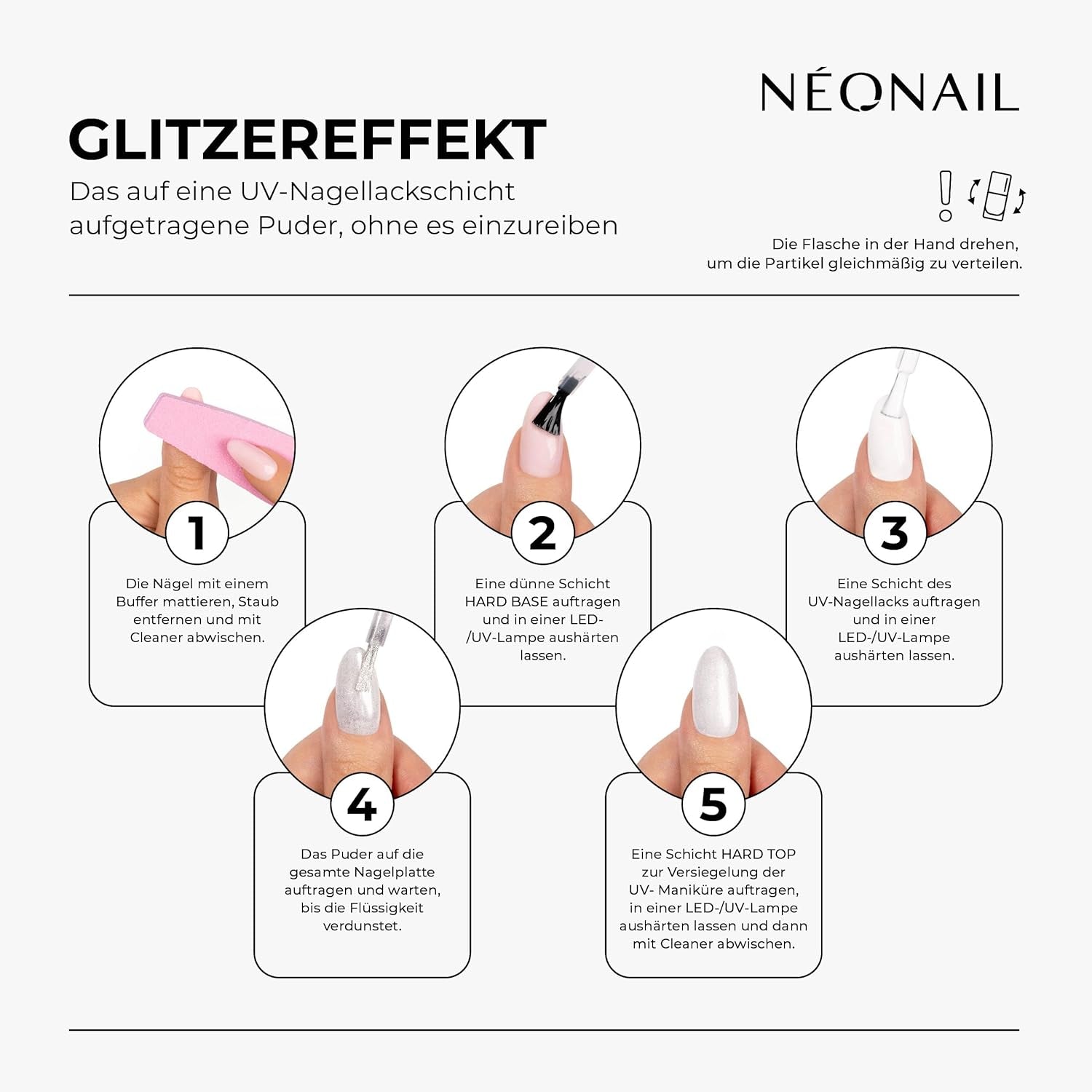 NÉONAIL Liquid Powder Chameleon 04 - Flüssiger Nagelpuder - Chrome Nail Powder - Glitzer Nägel Puder - Nail Art - Nageldesign Zubehör - Glitter Powder - Chrom Nagelpuder - Grün, Gelb - 6,5 ml
