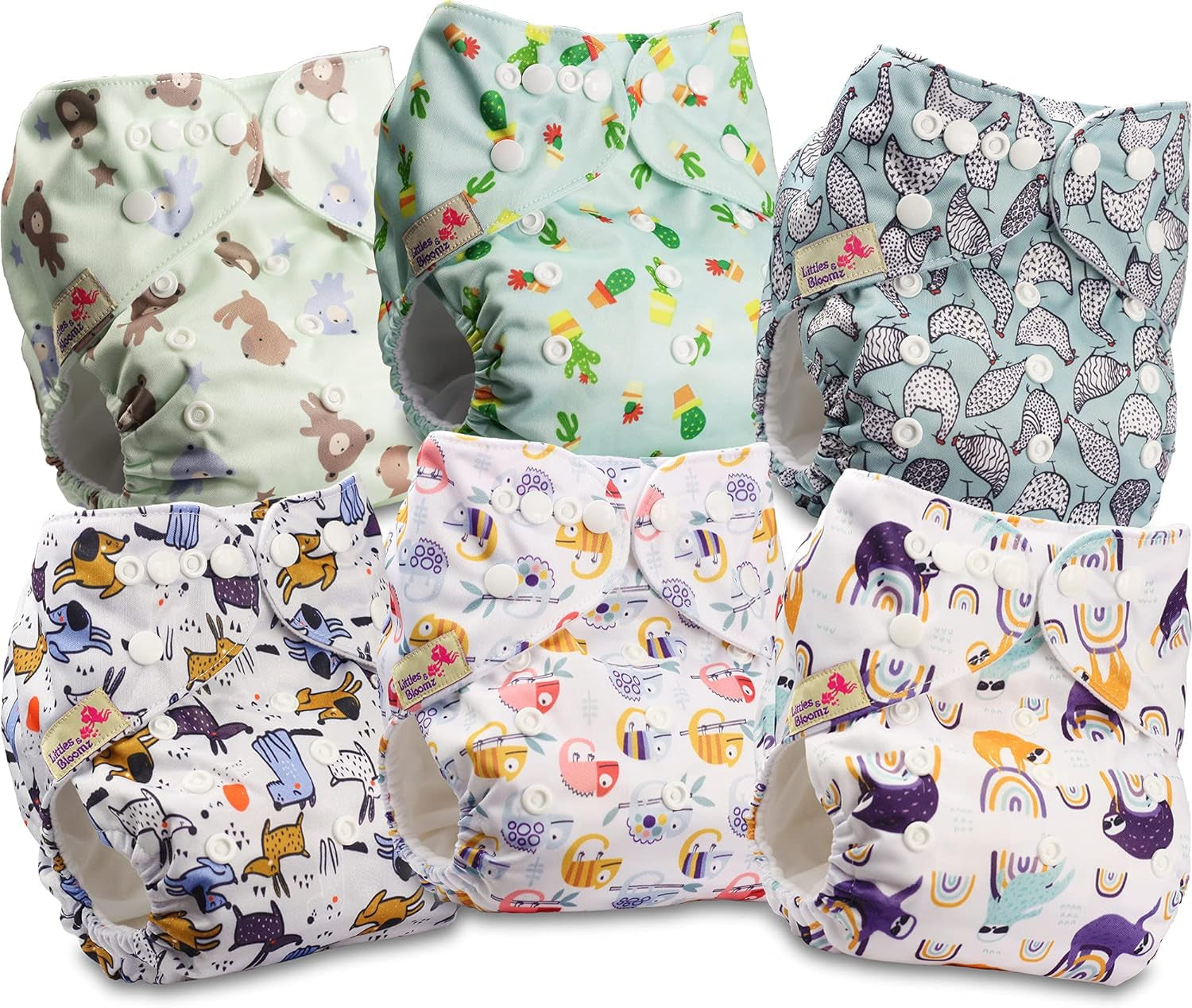 Littles a Bloomz FLP2-0406 Standard Clip opakovaně použitelná plena, 4 plenky