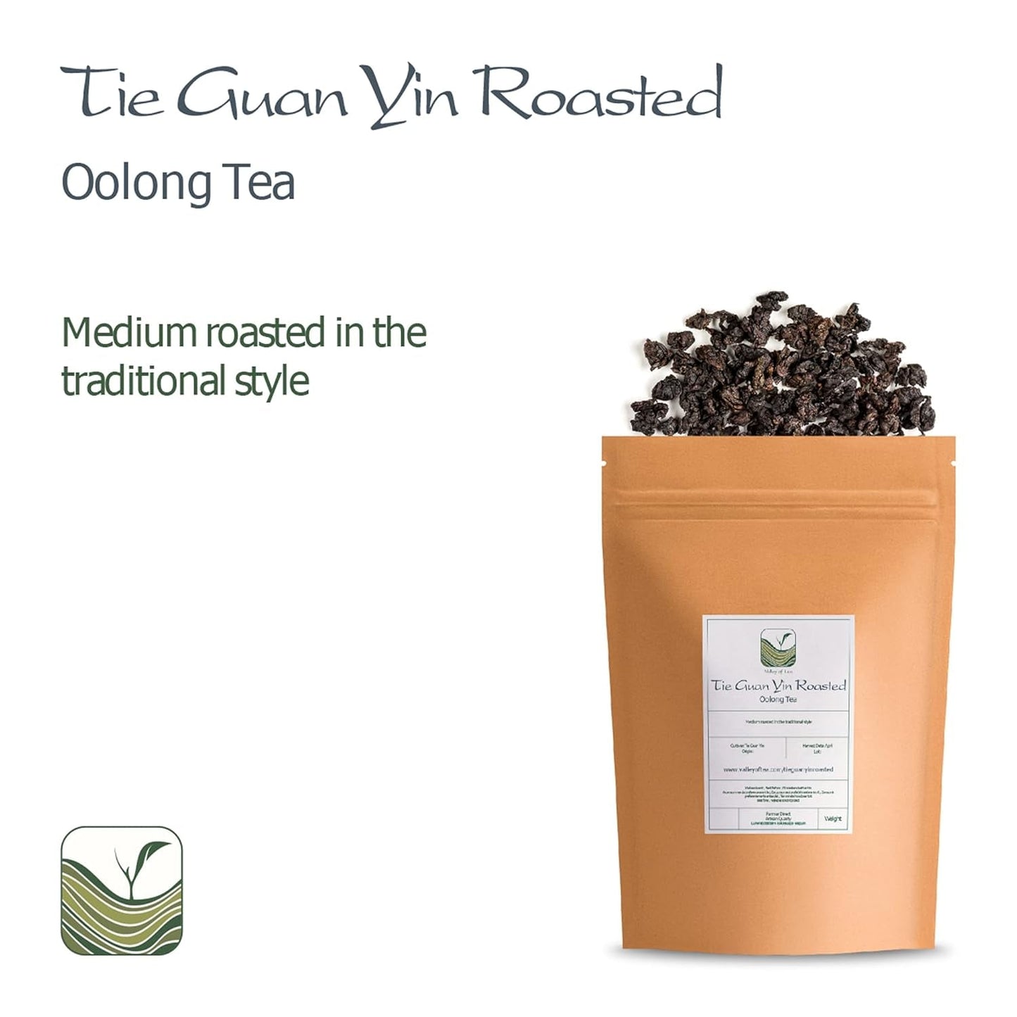 Tie Guan Yin Oolong čaj - pražený modrý čaj Ti Kuan Yin Čína - čínský Wu Long čaj Tieguanyin - modrý čaj Olongh čaj Olongo čaj