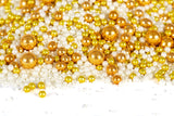 Super Streusel Gold Glimmer s vánoční tématikou, 180 gramů Sprinkles Naty Shop