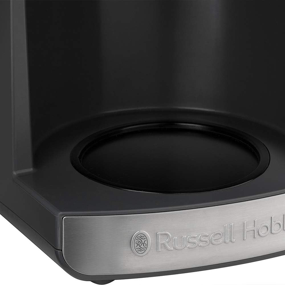 Kávovar Russell Hobbs s mlýnkem a termo karafou [Digitální časovač, sprchová hlavice pro optimální extrakci a aroma] Grind&Brew (1-10 šálků, 3 nastavení mletí) Filtrační kávovar 25620-56