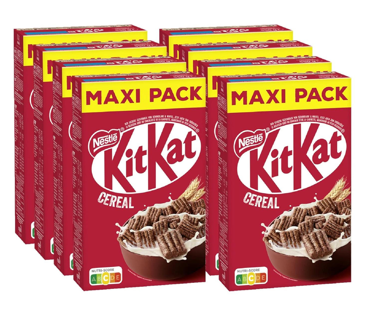 Nestlé KITKAT Cereálie, křupavé snídaňové cereálie s oplatkami Kitkat, balení 8 x 550 gramů Cereálie Naty Shop