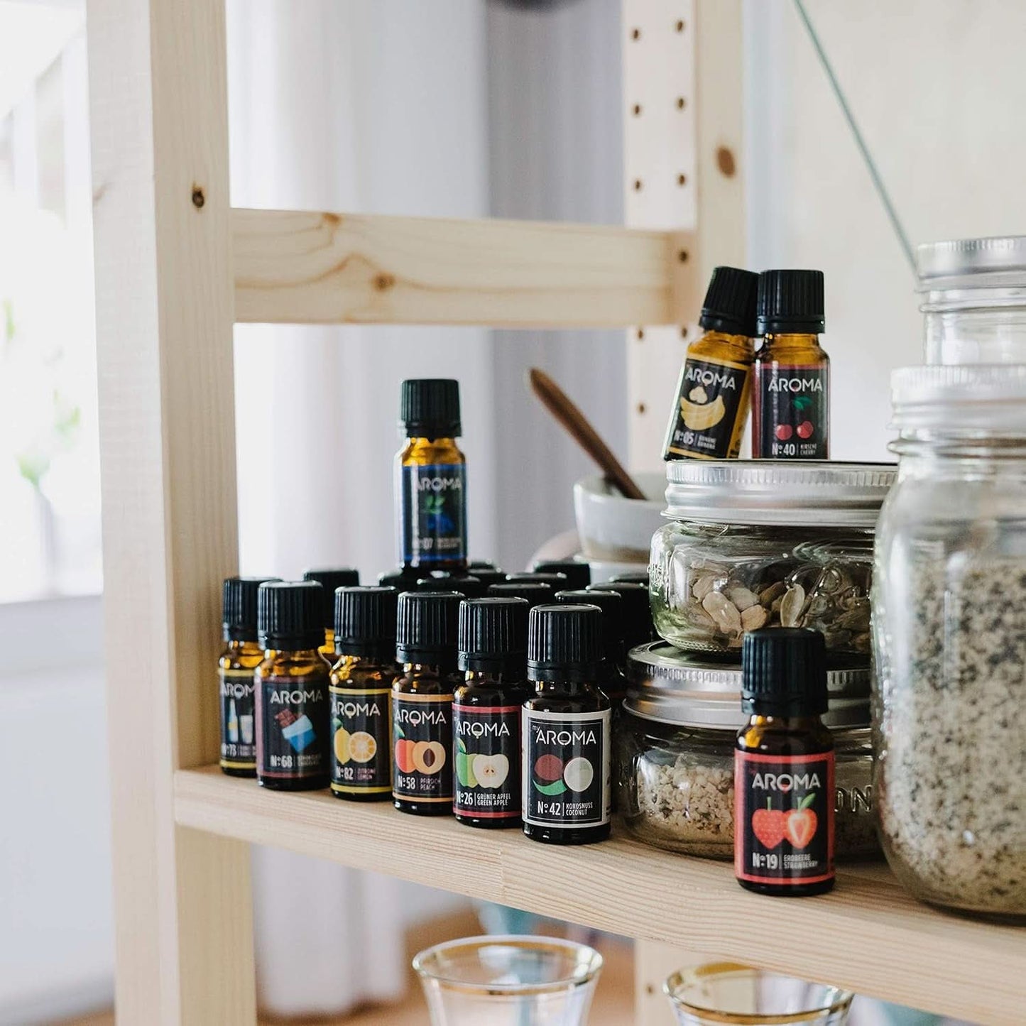 Myarom | Sada: Forest & Meadow - Čistá přírodní příchuť s příchutí ovoce a příchutí ovoce (5 x 10 ml) | Sladidla Naty Shop bez cukru a neslazená