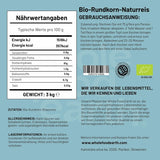 Wholefood Earth Bio Krátkozrnná hnědá rýže 3 kg Non-GMO Vegan Zdroj vlákniny z kontrolovaného ekologického zemědělství