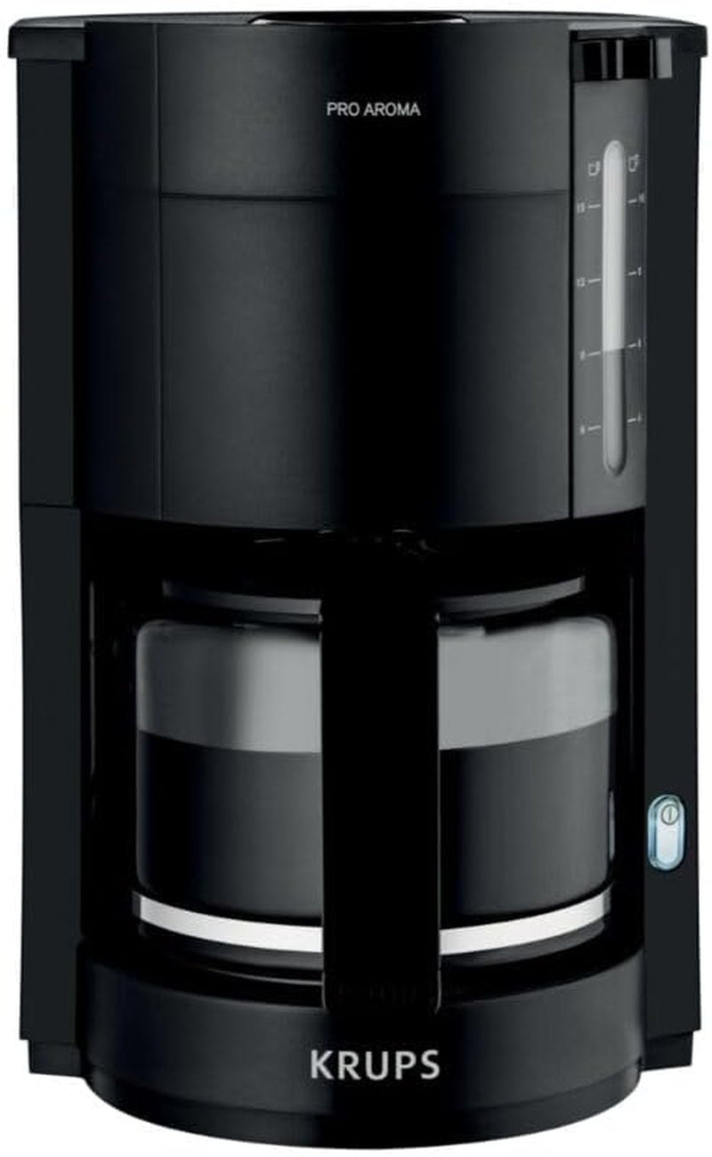 Espresso kávovar Krups F30908 ProAroma s filtrem a skleněnou karafou, objem 1,25 l, 10-15 šálků, 1050 W, černá