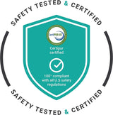 Milliard Visco pěnová roláda na krk s omyvatelným potahem, certifikace Oeko-Tex, střední tvrdost, 10X43 cm, ideální pro alergiky, cestovní polštář, polštář s kulatým výstřihem, polohovací válec, kolená, krční ortopedické polštáře Naty Shop