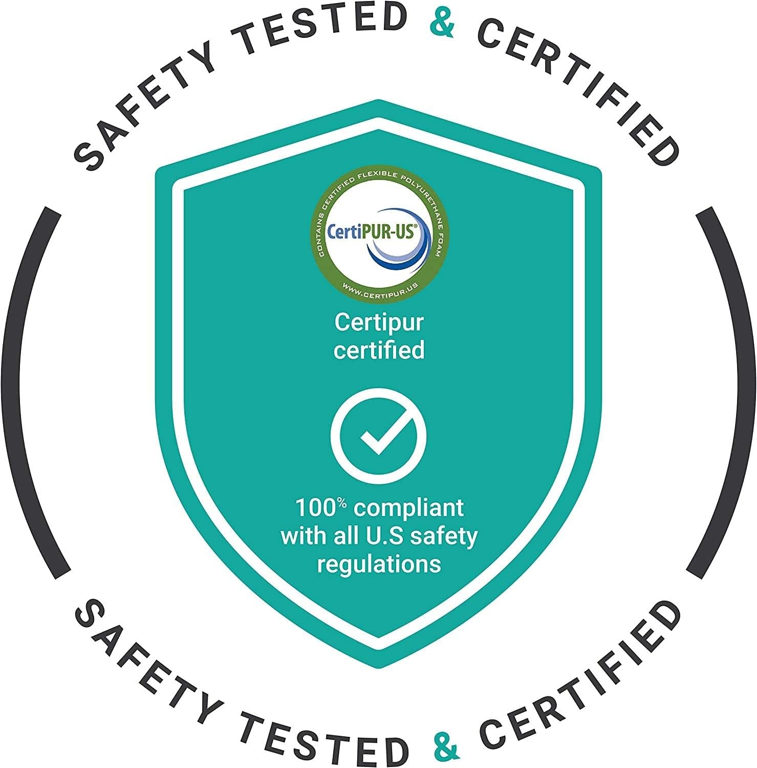 Milliard Visco pěnová roláda na krk s omyvatelným potahem, certifikace Oeko-Tex, střední tvrdost, 10X43 cm, ideální pro alergiky, cestovní polštář, polštář s kulatým výstřihem, polohovací válec, kolená, krční ortopedické polštáře Naty Shop
