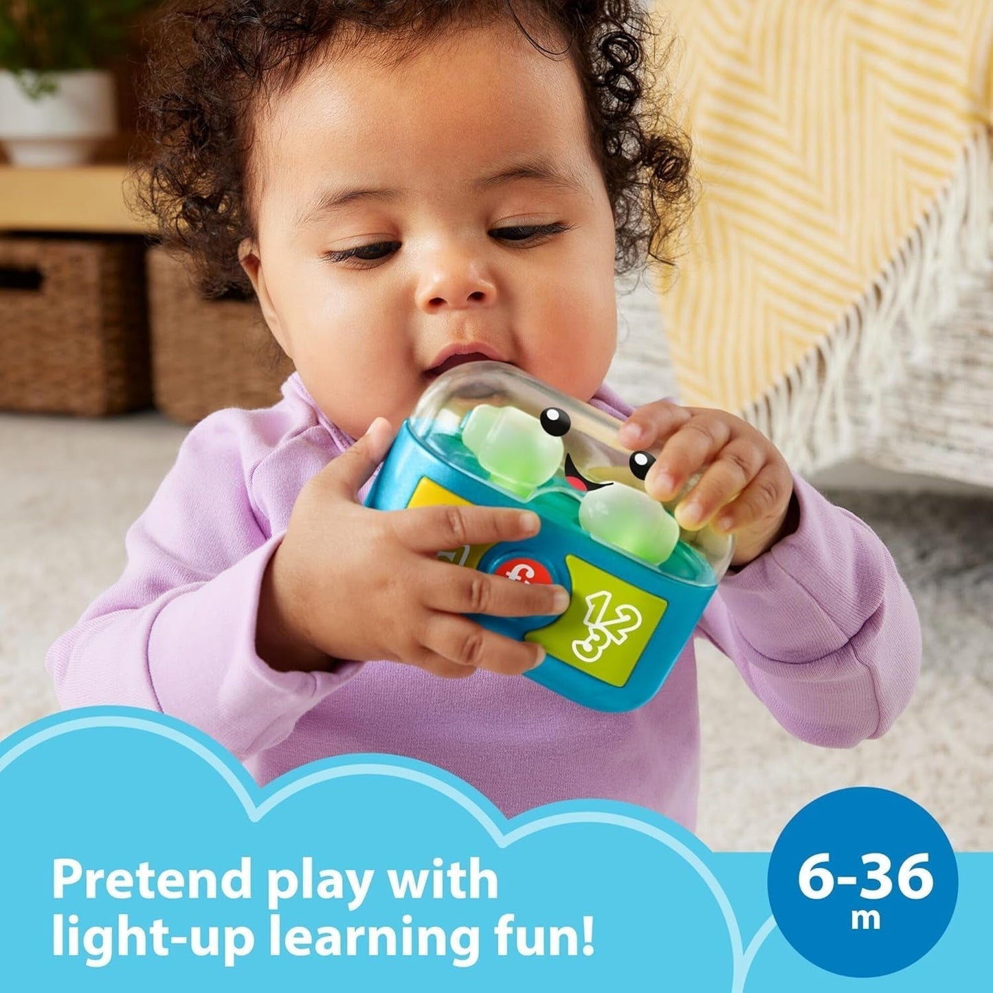 FISHER-PRICE Zábavné učení a hraní se špunty do uší Play – Interaktivní špunty do uší se zábavnými světly, výukové písničky a jemné motorické aktivity, 20+ písniček a vět, 6 měsíců a více, HWY45 Baby Toys Naty Shop