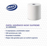 Toaletní papír Supreme, 42 rolí, 3 vrstvy, 160 služeb na roli, Neodolatelná hladkost, Balení se snadno otevírá, 100% certifikovaný papír Fsc