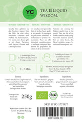 YC Yang Chai Sencha Green Tea BIO 250G - Japonský sypaný čaj s příchutí bergamotu - Originální japonský zelený čaj "Sencha Dynasty" z kontrolovaného ekologického pěstování