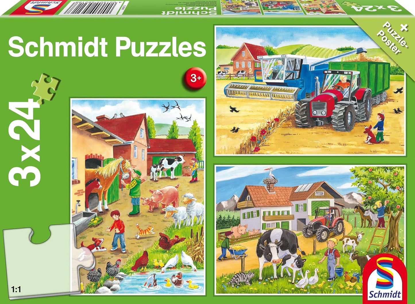 Schmidt Spiele 56216 Puzzle pro děti, 3X24 dílků Puzzle Naty Shop Výchozí název