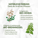 Přírodní kosmetika LOGONA bylinná vyživující barva na vlasy, organická henna prášková veganská barva na vlasy pro intenzivní barvu a lesk, bylinná barva na vlasy v měděné blond (blond), 1 x 100 g Naty Shop barva na vlasy