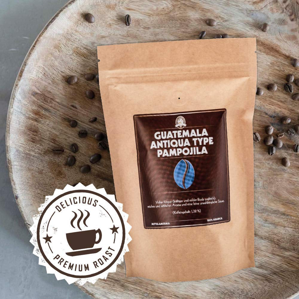 Henry's Kaffee - Guatemala Antiqua Typ Pampojila 1000g - lebhafte Aroma - unaufdringliche Säure - erlesene Qualität - Handwerklich in Deutschland geröstet - Kaffeebohnen direkt vom Bauern