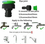 30 m prodlužovací zahradní hadice, 100 stop flexibilní vodní hadice s 8-tryskovou tryskou, vodotěsná zatahovací hadice pro velké zatížení s 3/4" a 1/2" konektory (30 m, zelená)