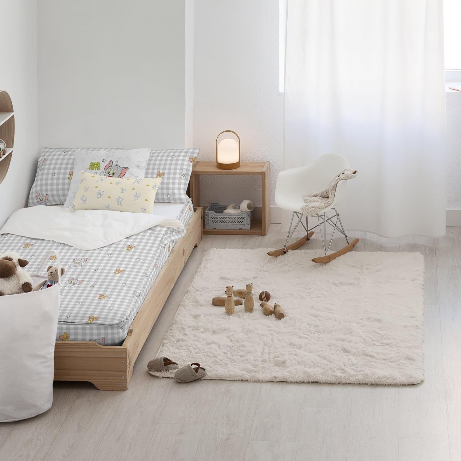 Ještě ne Přikrývka 100% bavlna, vzor Tom Jerry Vichy, pro postele široké 90 cm (90 X 200 cm) Přikrývky a přikrývky Naty Shop