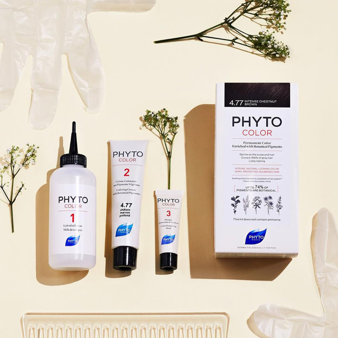Permanentní barva na vlasy, 5.3 Světle zlatá hnědá barva na vlasy Naty Shop
