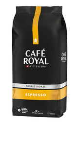Café Royal Professional Line Espresso - Kávová zrna pro automatické espresso kávovary, Intense Body, Intense Roast, Síla 3/5, Rainforest Alliance, 1 kg