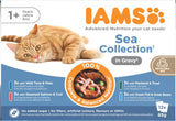 IAMS Delights Sea Collection Katzenfutter Nass - Multipack mit Fisch Sorten (Lachs, Thunfisch, Makreel, Seefisch) v omáčce, Nassfutter für Katzen od 1 Jahr, 12 x 85 g