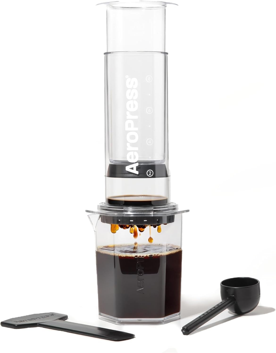 Originální kávovar a espresso AeroPress, přenosný baristický kávovar s komorou, plunžrem a filtry, kávovar Rapid a espresso