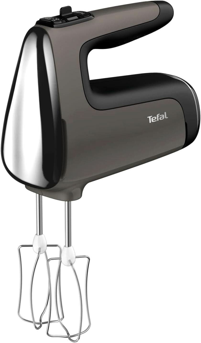 Ruční mixér Tefal HT650E Power Mix Silence | 600 Watt | Regulátor otáček | Turbo-Und Auswurf-Funktion | Motor pro extrémní volný čas | Vč. 2 Rührbesen Und 2 Knethaken | Pšeničná kuchyně Naty Shop Single