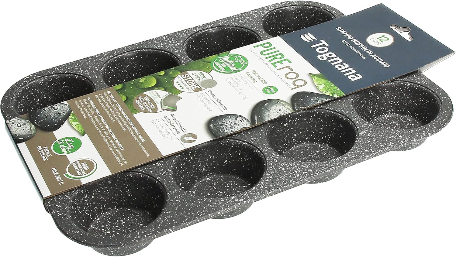 Pure Roq Muffinform Für 12 Muffiny, Aluminium, Schwarz Formy a pečící plechy Naty Shop