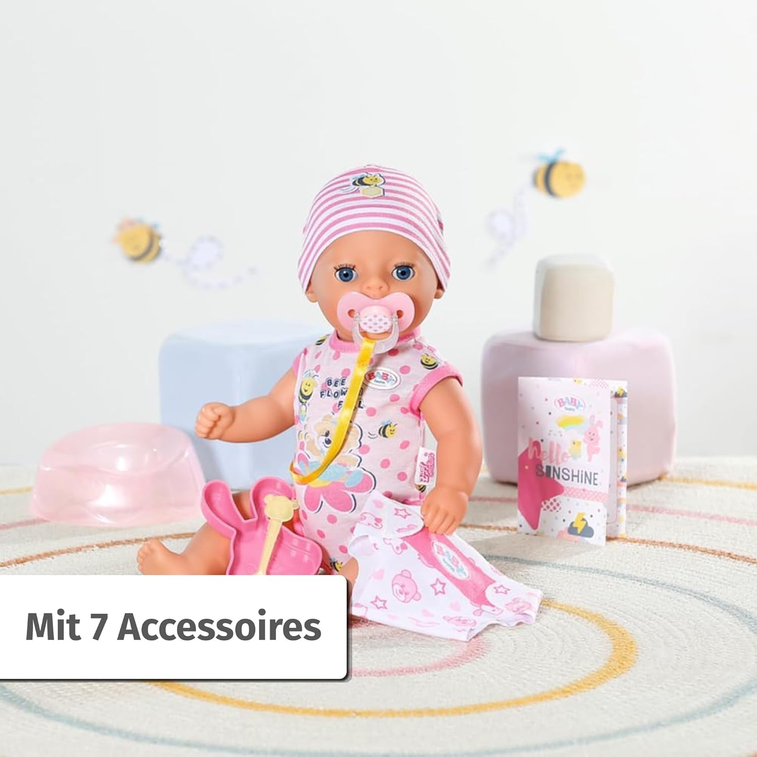 BABY Born Lena (Little Baby Girl) 36cm, 7funkční panenka pro děti od 1 roku, funguje bez baterie, velká panenka 36cm Dolls Naty Shop