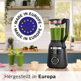Vysokorychlostní stojanový mixér Vitapower Serie 6 MMBD665B1, 45 000 U/min, 6 programů Inkl Heiße Suppe & Reinigung, 2 L Mixbehälter, Stopfer, Spülmaschinenfeste Teile, Made in Europe, 1800 W, Schwarz Kitchen Naty Shop