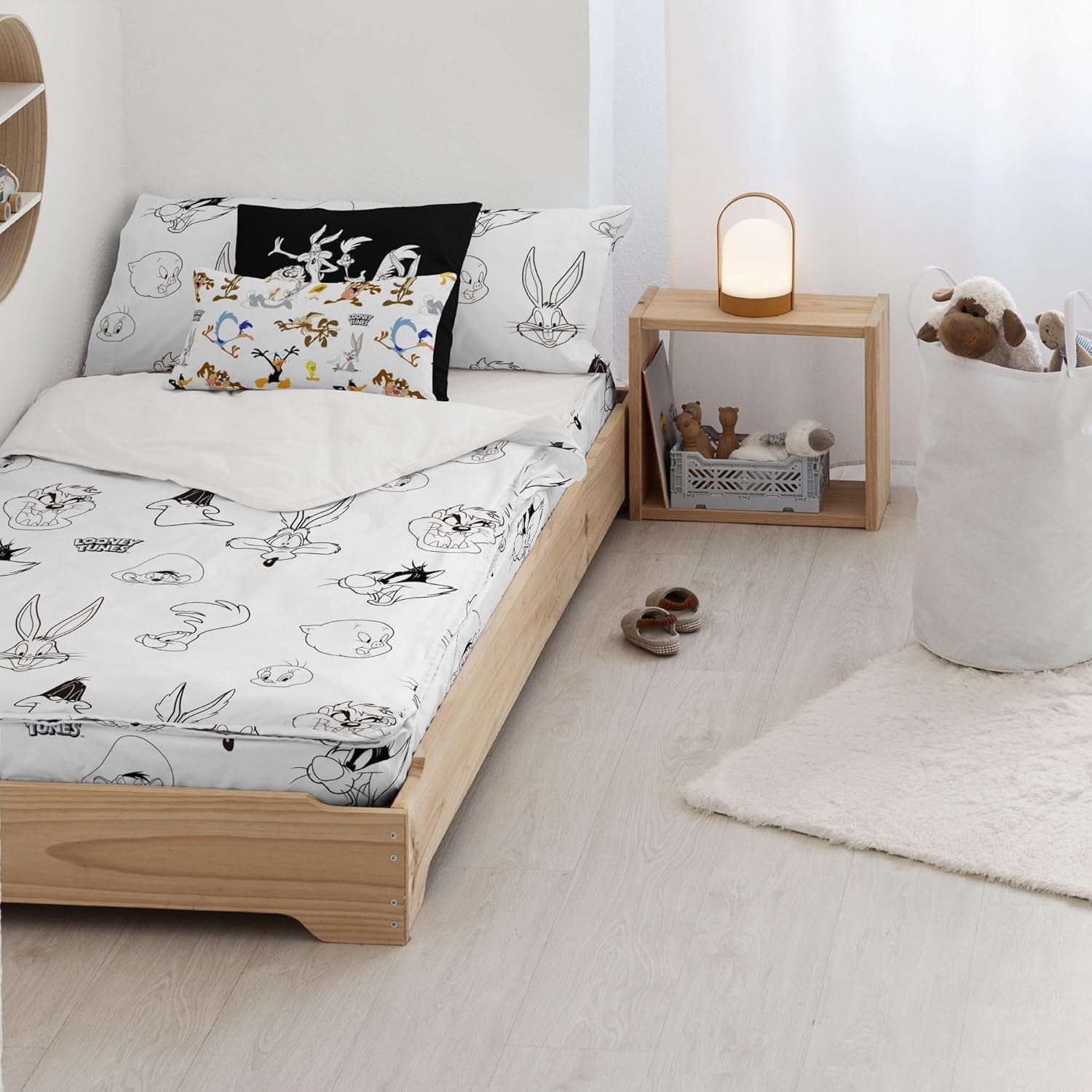 Ještě ne Přikrývka 100% bavlna, vzor Tom Jerry Vichy, pro postele široké 90 cm (90 X 200 cm) Peřiny a přikrývky Naty Shop Looney Bw Complete