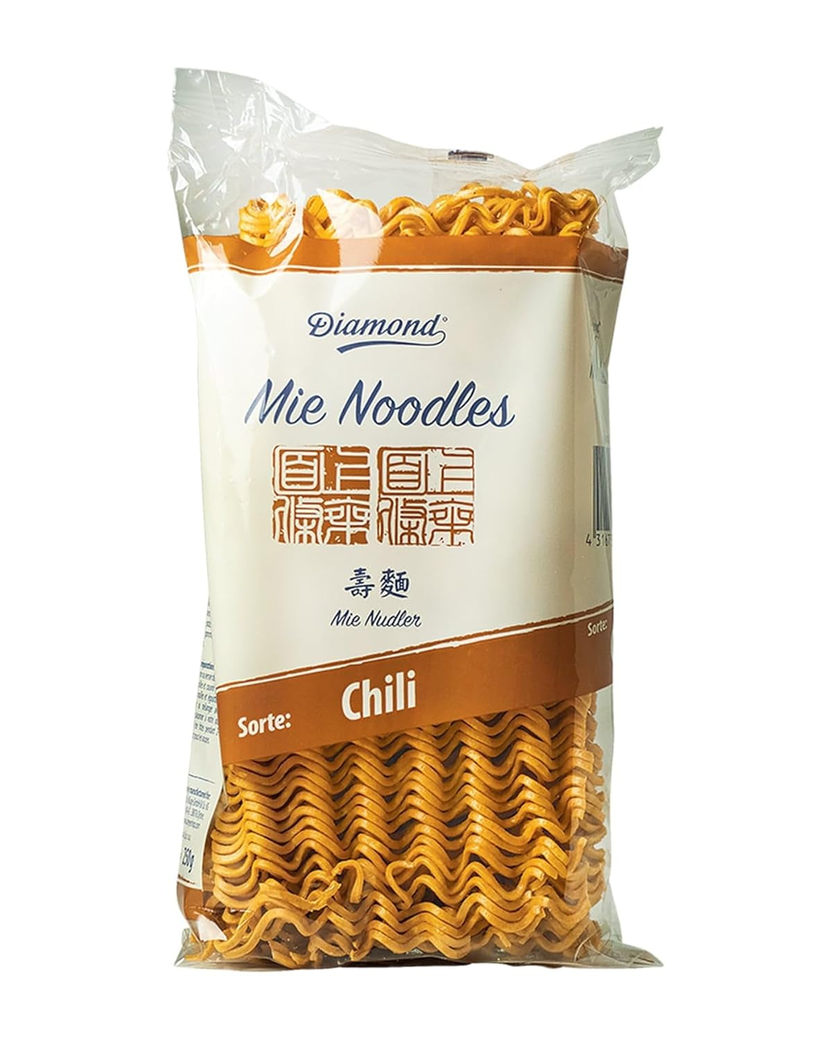 DIAMANTOVÉ Mie Chili nudle, pšeničné nudle s chilli práškem, bez vajec, rychlé a snadné, vegetariánské - 1 x 250 g