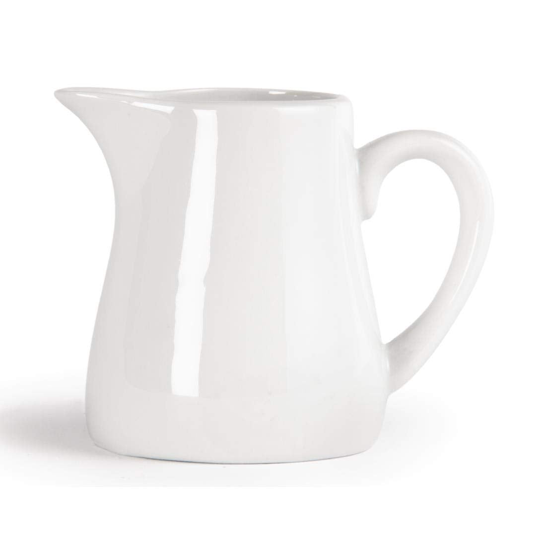 Olympia Whiteware Servierkannen 170 ml/6 oz (6er-Pack), weisses Porzellan - Kanne mit Henkel, ideální pro Milch, Sahne, Vanillepudding, Soßen, Bratensoße - spülmaschinen- und mikrowellengeeignet, Café-Restaurant-Hausgebrauch, U819
