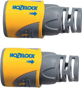 HOZELOCK - 2 hadicové spojky Plus Ø 12,5 mm - 15 mm (1/2"- 5/8") Soft Touch: Vodotěsné, protiskluzové, flexibilní a prodloužené připojení hadice, které zabraňuje kroucení a kapání [2050P0025]