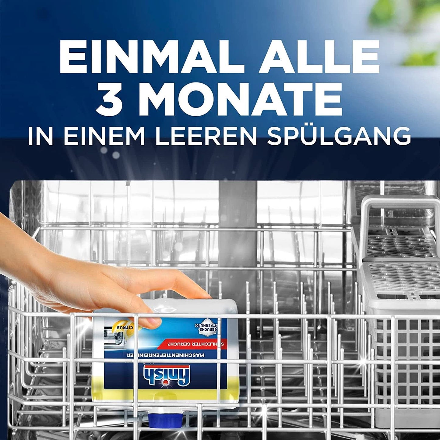 Finish Deep Machine Cleaner Citrus - tekutý čistič strojů proti vodnímu kameni a mastnotě pro čistou myčku - ekonomické balení Naty Shop