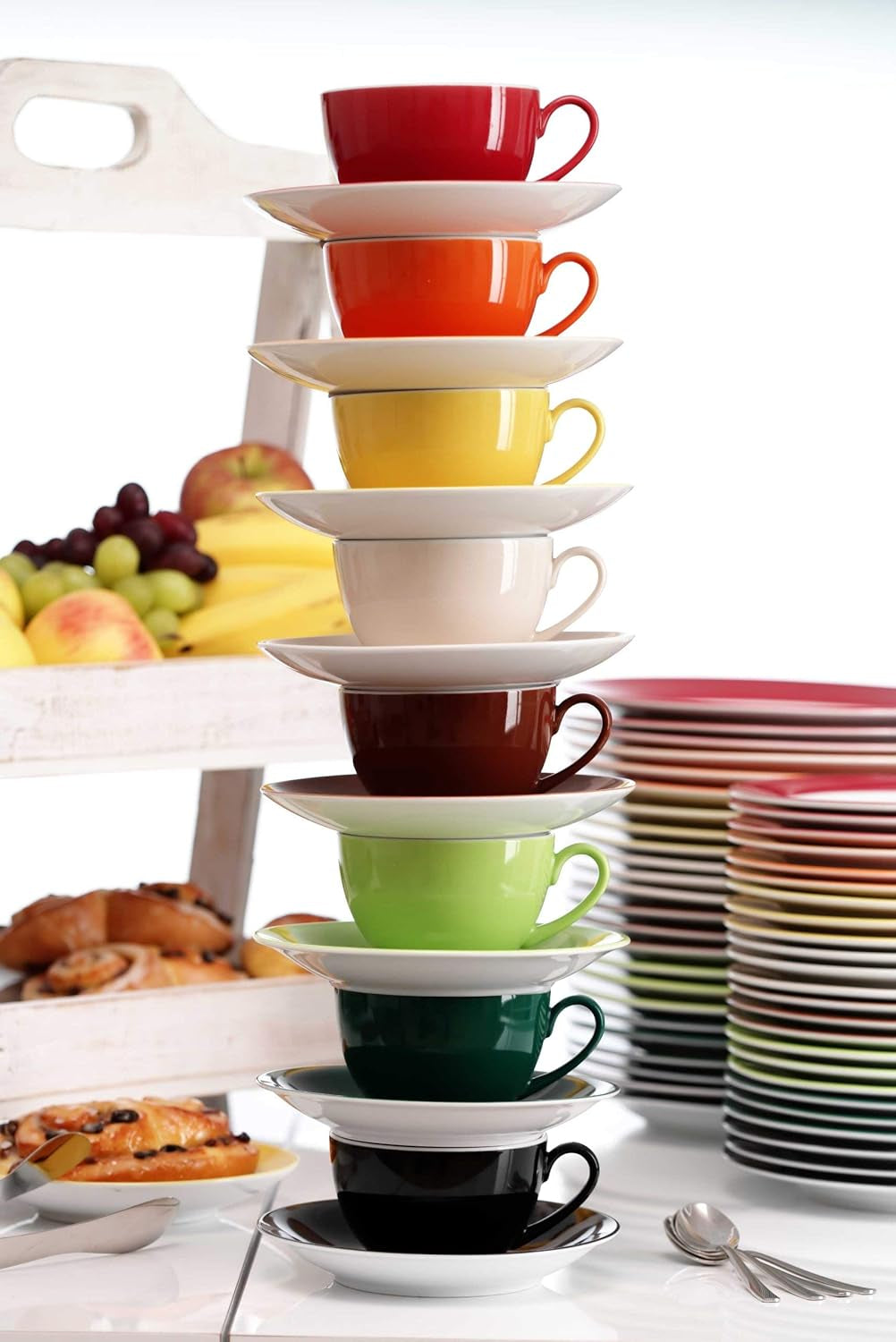 Kávový servis Ritzenhoff & Breker Doppio, 12 kusů, porcelán, červená