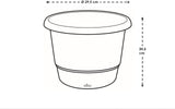 elho Amiga Round 30 - Vnitřní a venkovní květináč - 100% recyklovaný plast - Ø 29,5 x V 20,2 cm - Béžová/Mushroom Beige