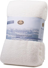 Gözze - Cloud měkká plyšová deka, imitace ovčí kůže, 100% polyester (mikrovlákno), 150 X 200 Cm - Camel Přikrývky a přikrývky Naty Shop Bílá vlna