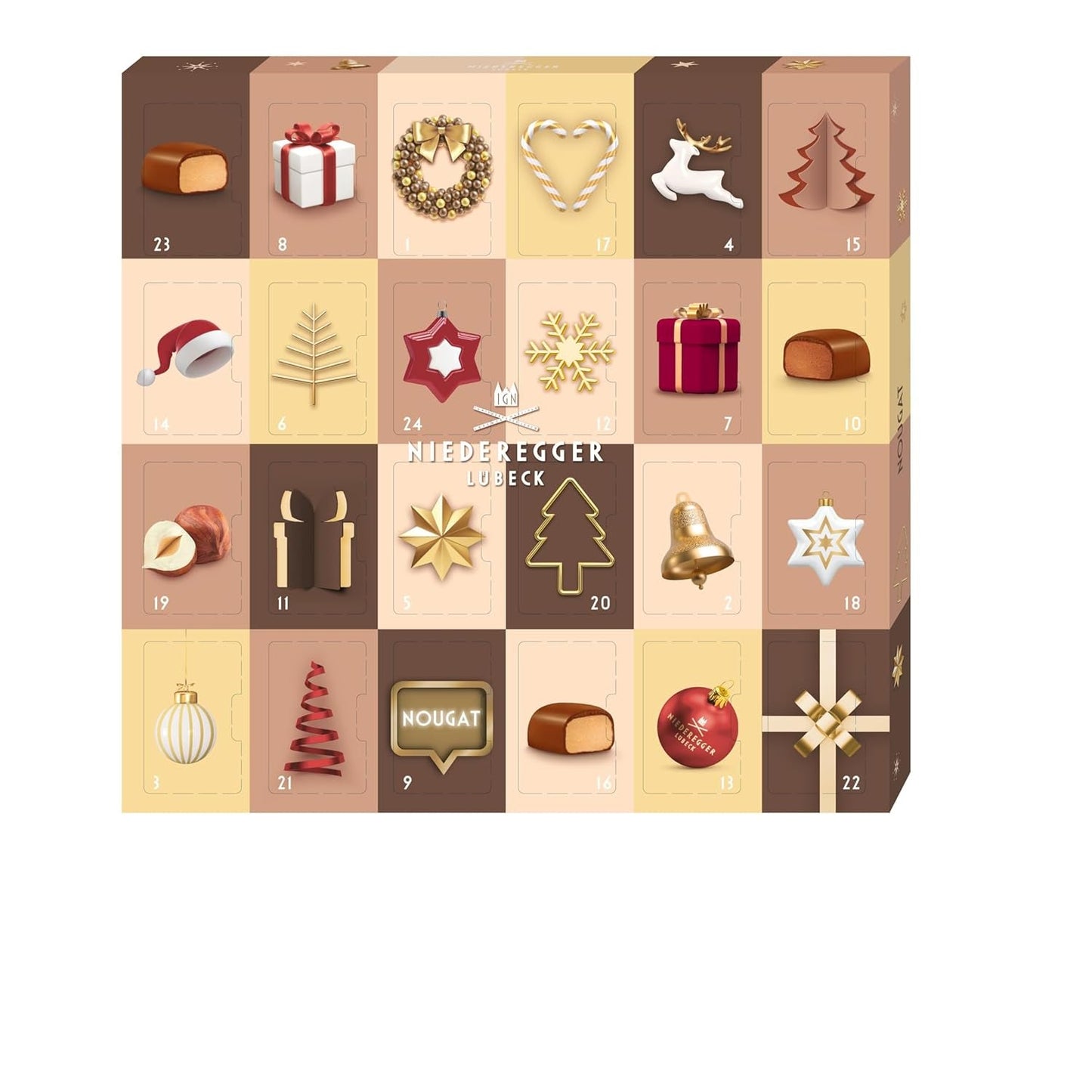 Adventní kalendář Niederegger Mini nugát 180g