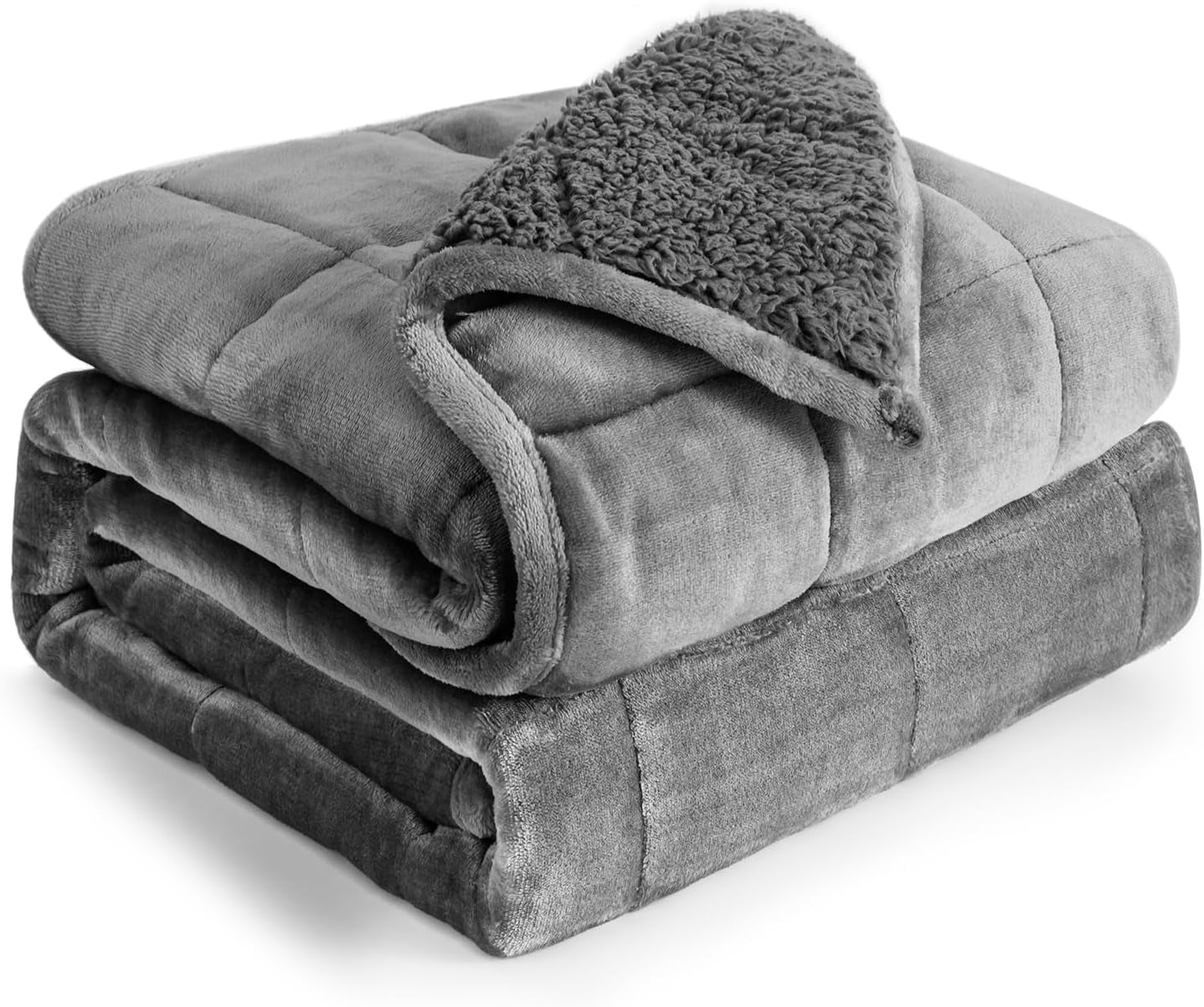 Bavlněná modrá vážená deka 6,8 kg Queen Size Flanelová huňatá Sherpa vážená deka pro dospělé Pohodlné vážené deky pro uklidnění a relaxaci Těžké přikrývky 152,4 X 203,2 Naty Shop Deky a deky Šedá 48 X 72 12 Lb