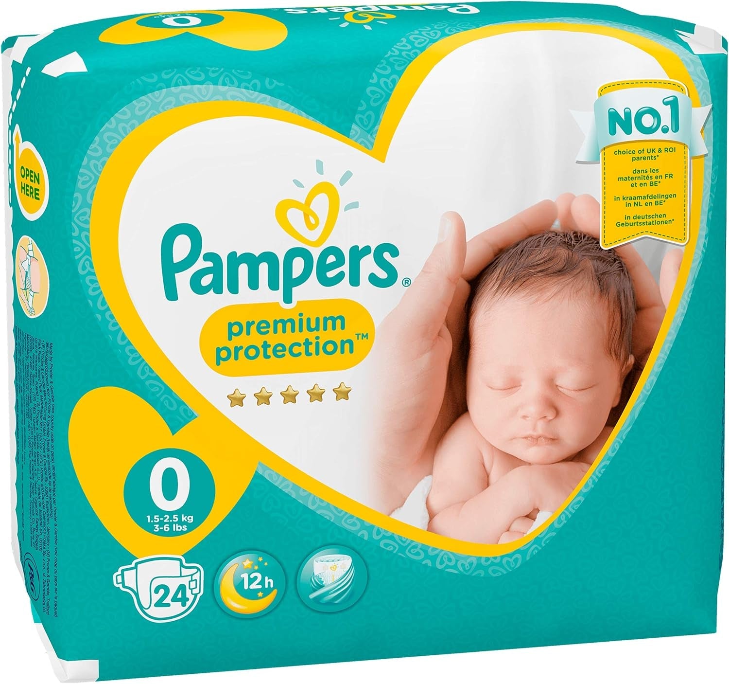 Pampers Premium Protection Pounds, Velikost: 0